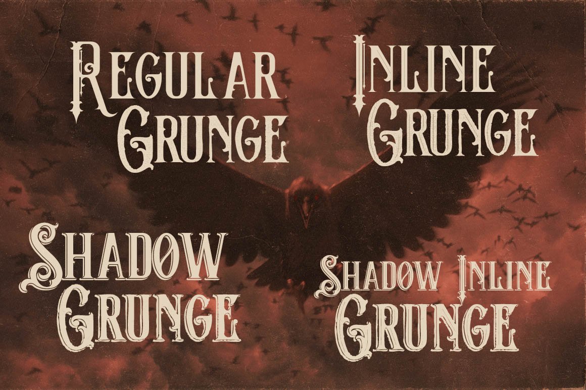 The Crow - Vintage Style Font preview image.