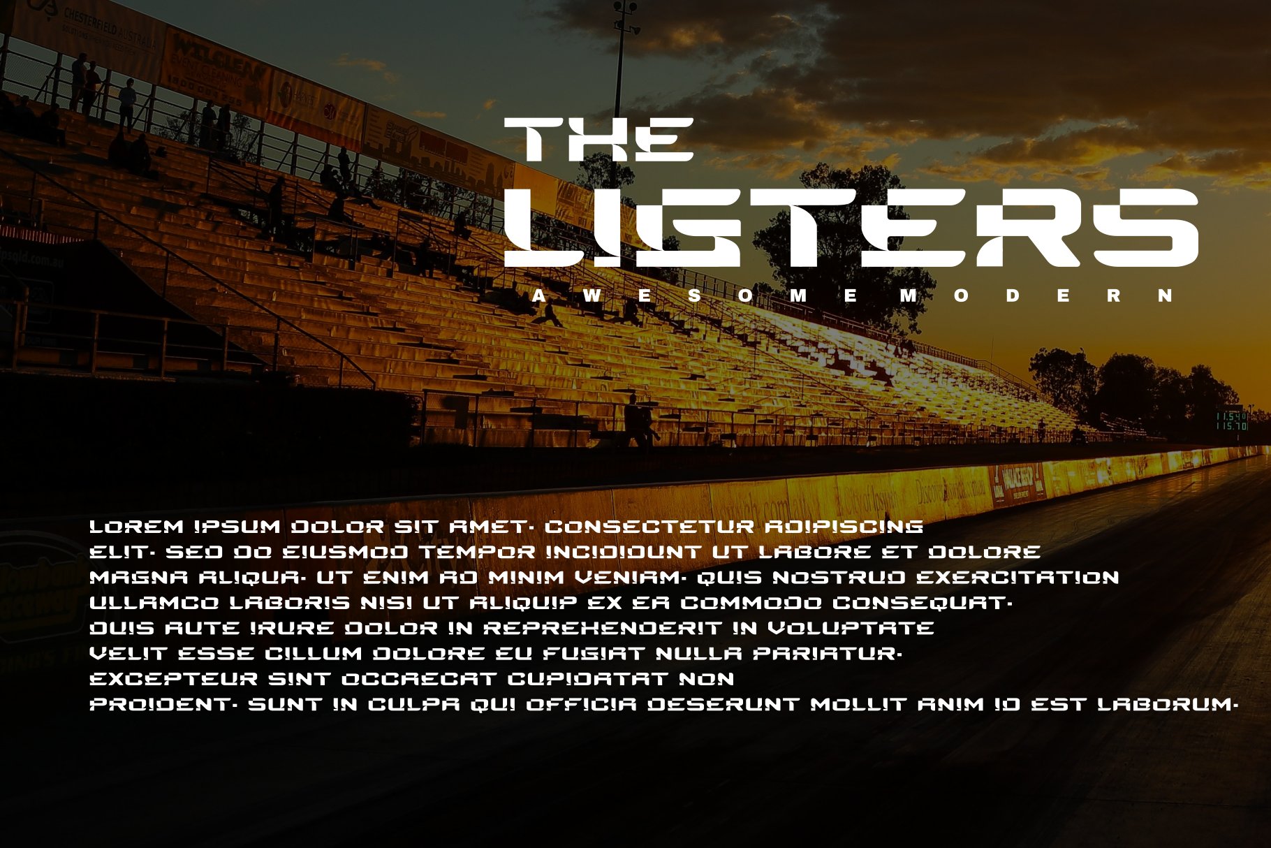 The Lighters - Modern Font preview image.