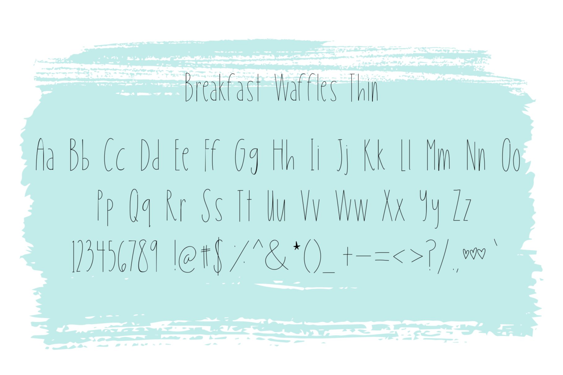 Breakfast Waffles Font preview image.