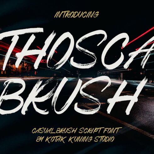 Thosca Brush Font cover image.