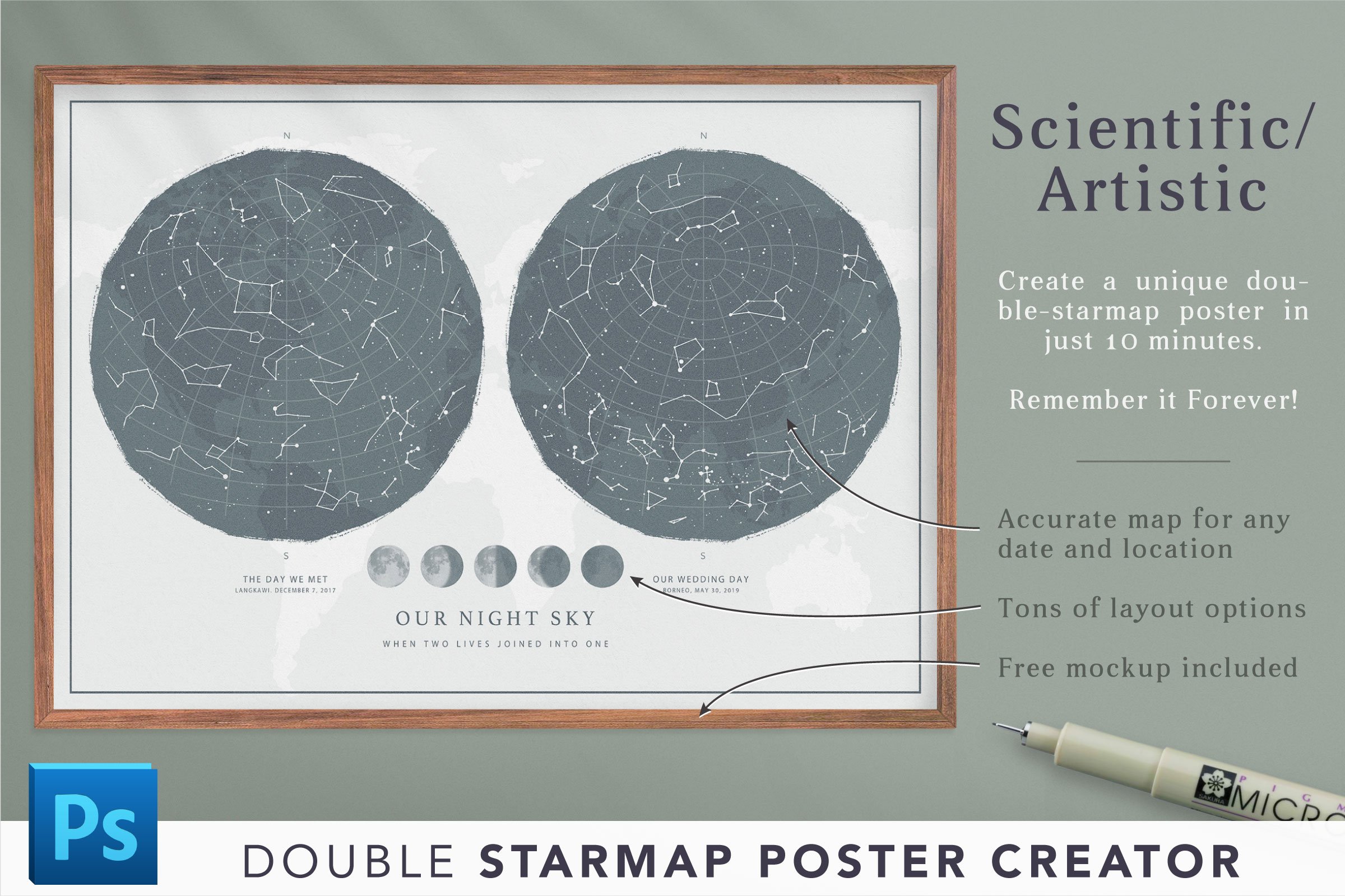 Starmap Poster Creator (Double Map)preview image.