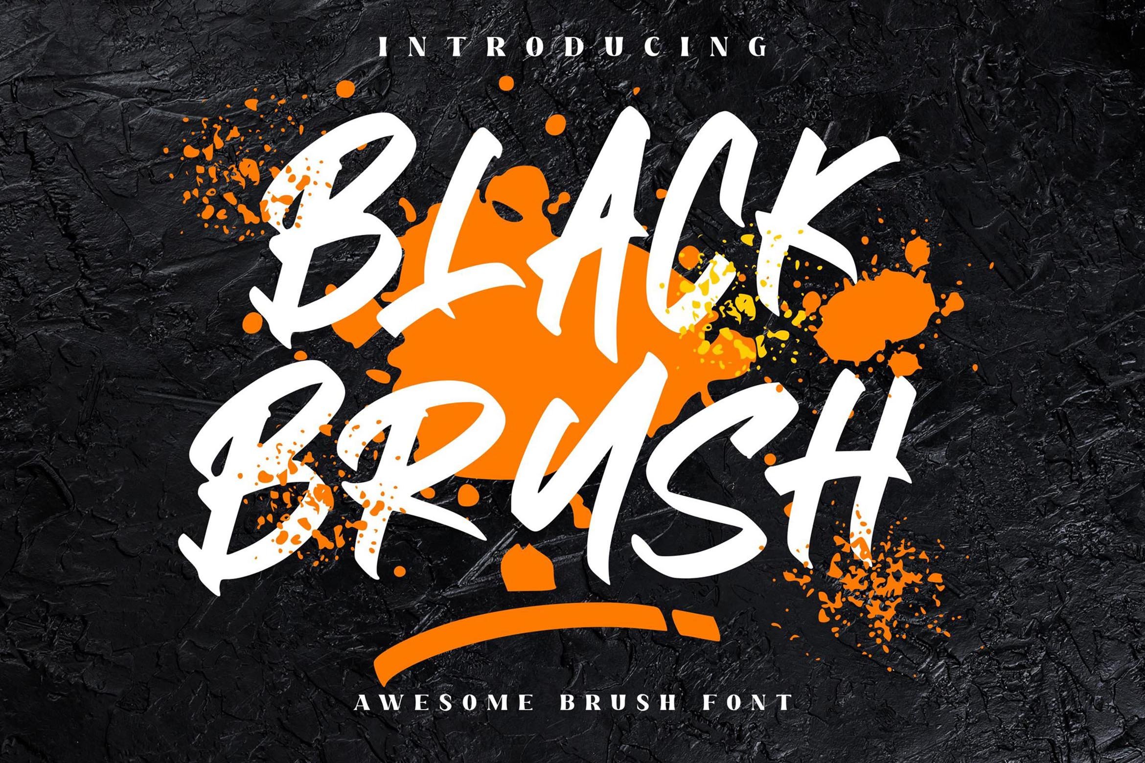 Black Brush Font LS cover image.