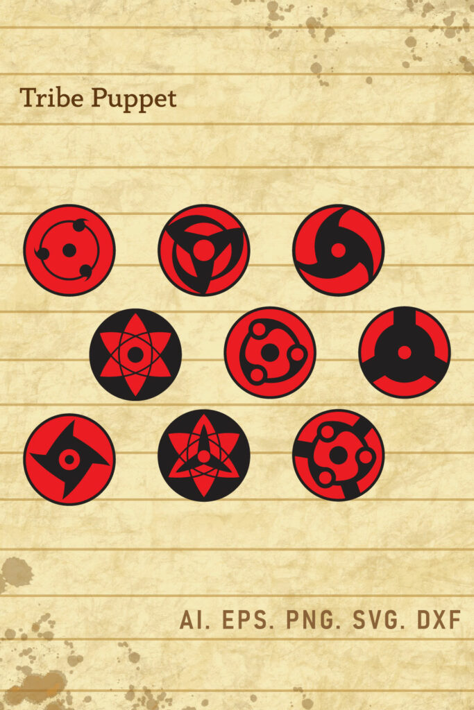 Naruto Sharingan/Rinnegan Vector Set - MasterBundles