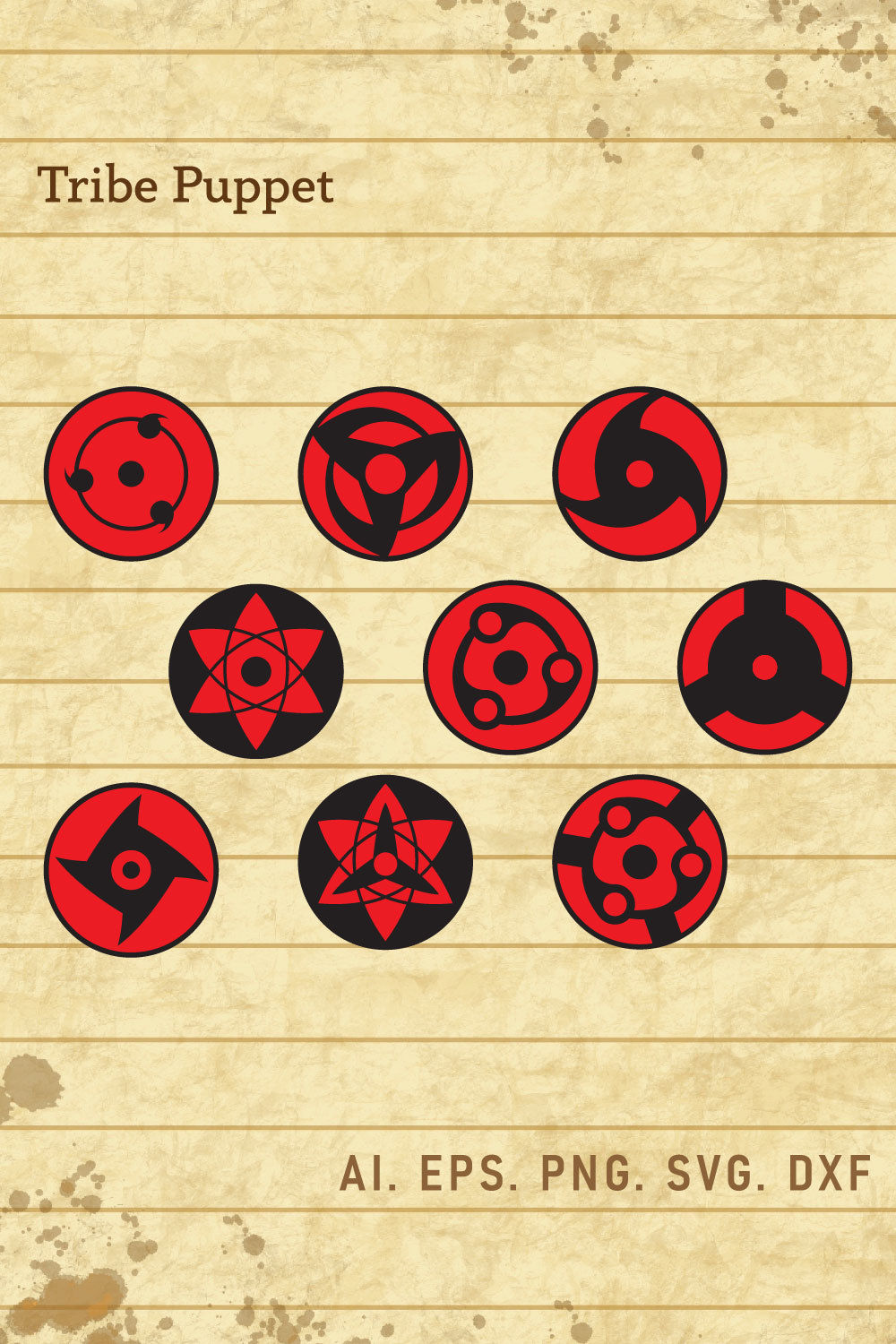 Naruto Sharingan/Rinnegan Vector Set