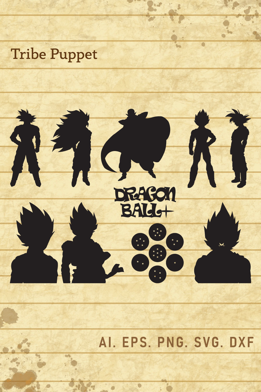 KIT VETOR DRAGON BOLL Z PERSONAGENS 100% EDITÁVEIS