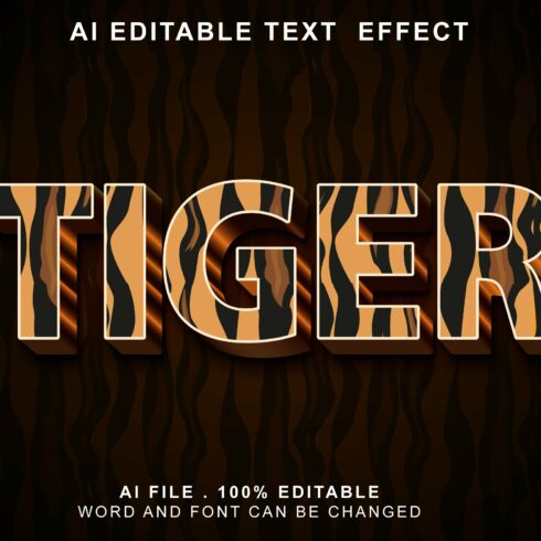 Tiger 3d Text Effectcover image.