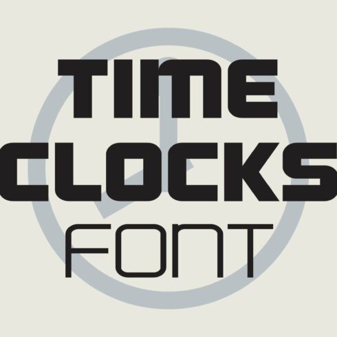 Time Clocks Font cover image.