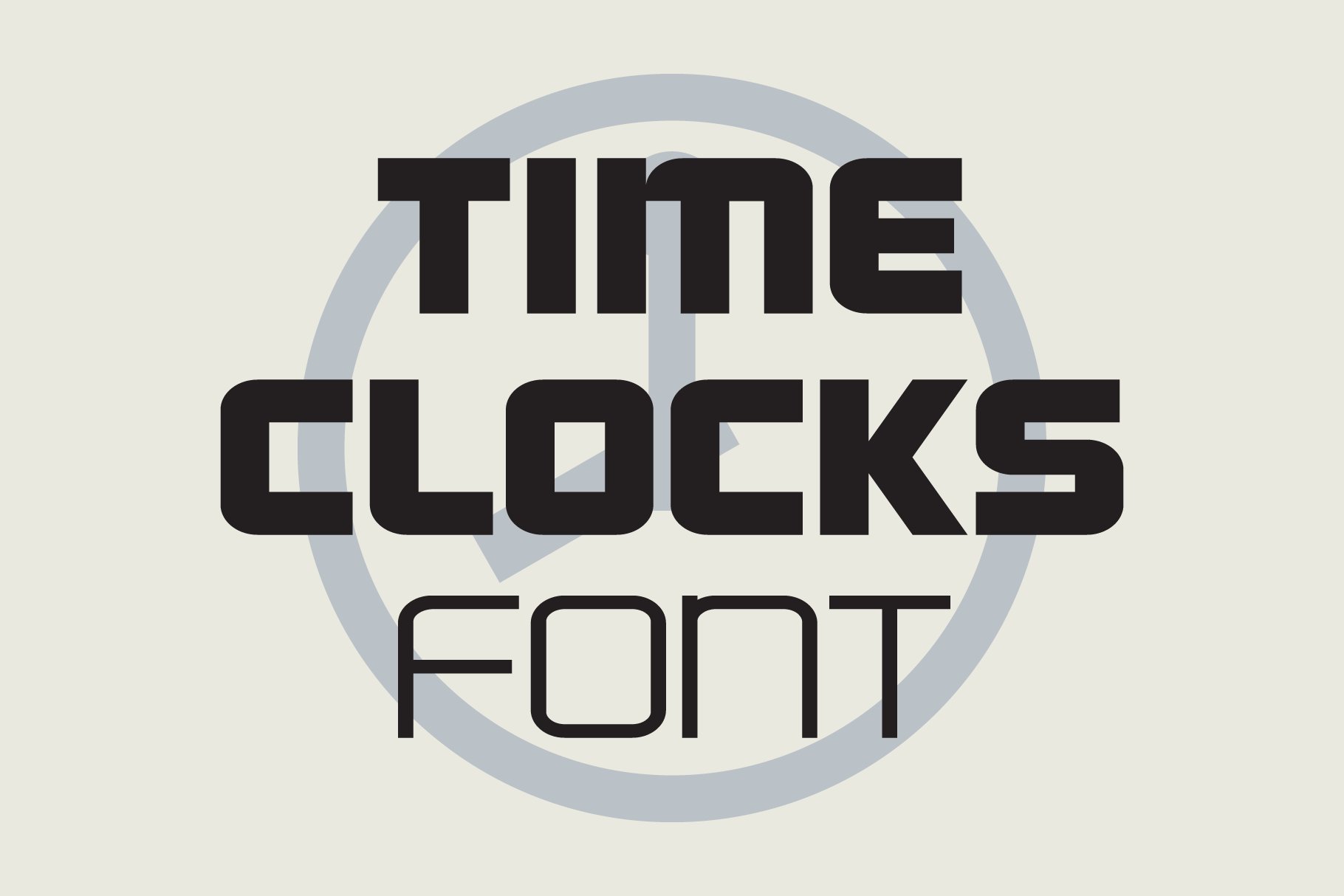 Time Clocks Font cover image.