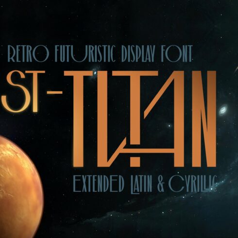 ST-Titan retro futuristic font cover image.