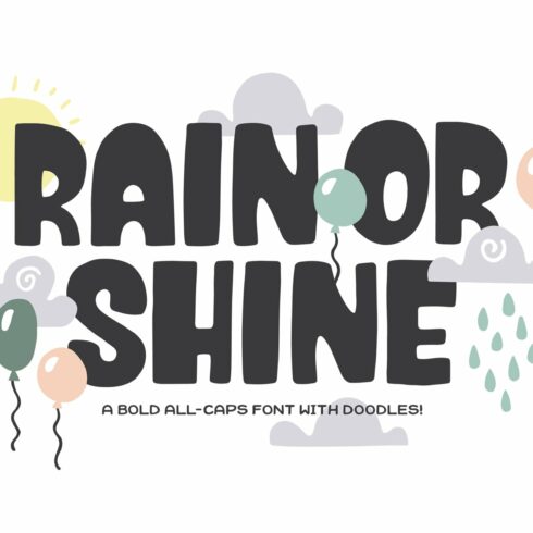 Rain or Shine Font + Doodles! cover image.