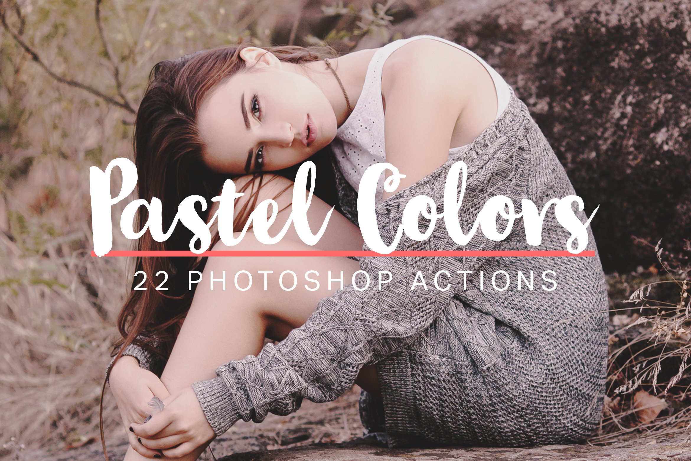 22 Soft Pastel Photoshop Actionscover image.
