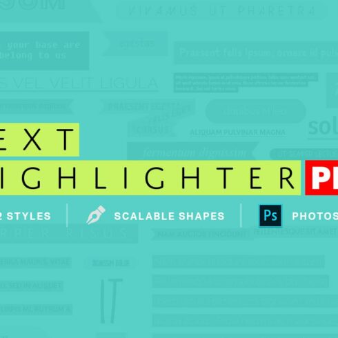 Text Highlighter Photoshop Actionscover image.