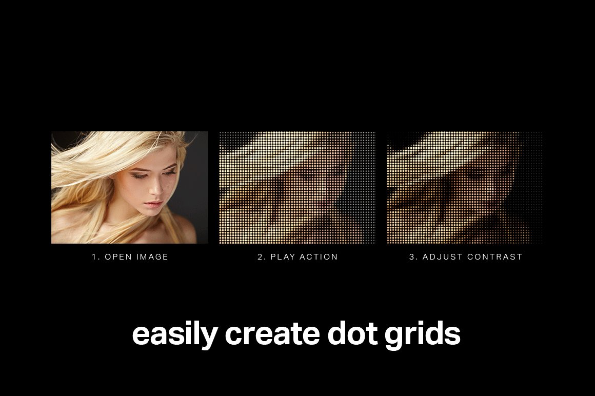 Dot Grid Photoshop Actionspreview image.