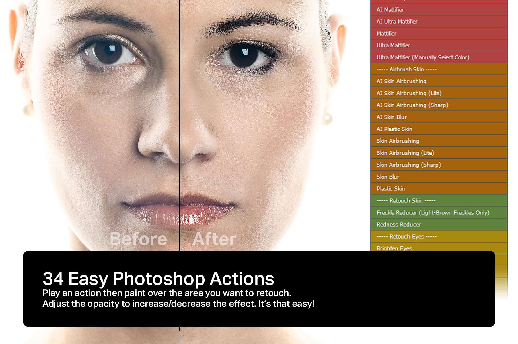 Skin 3.0 - 34 Retouching Actionspreview image.