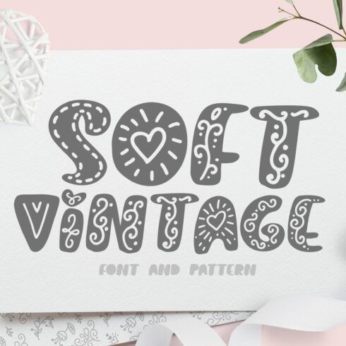 Soft vintage Scandinavian Decor Font cover image.