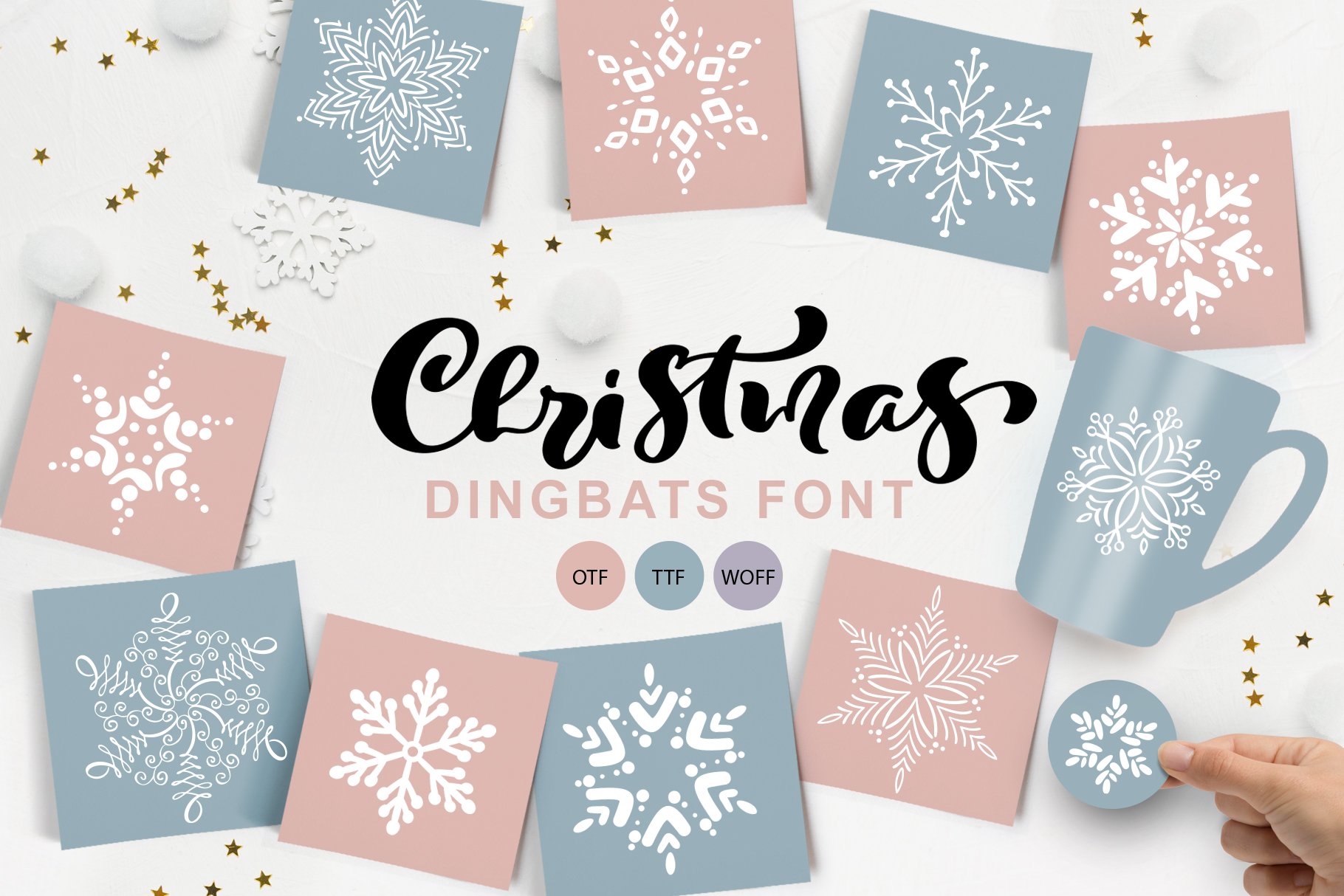 Christmas Snowflake Dingbats cover image.