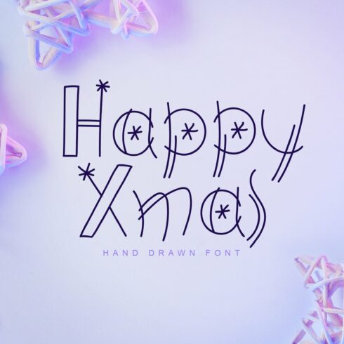 Happy Xmas Hand Drawn Font cover image.