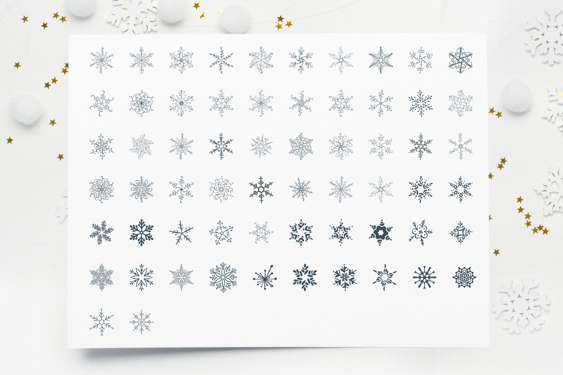 Christmas Snowflake Dingbats preview image.