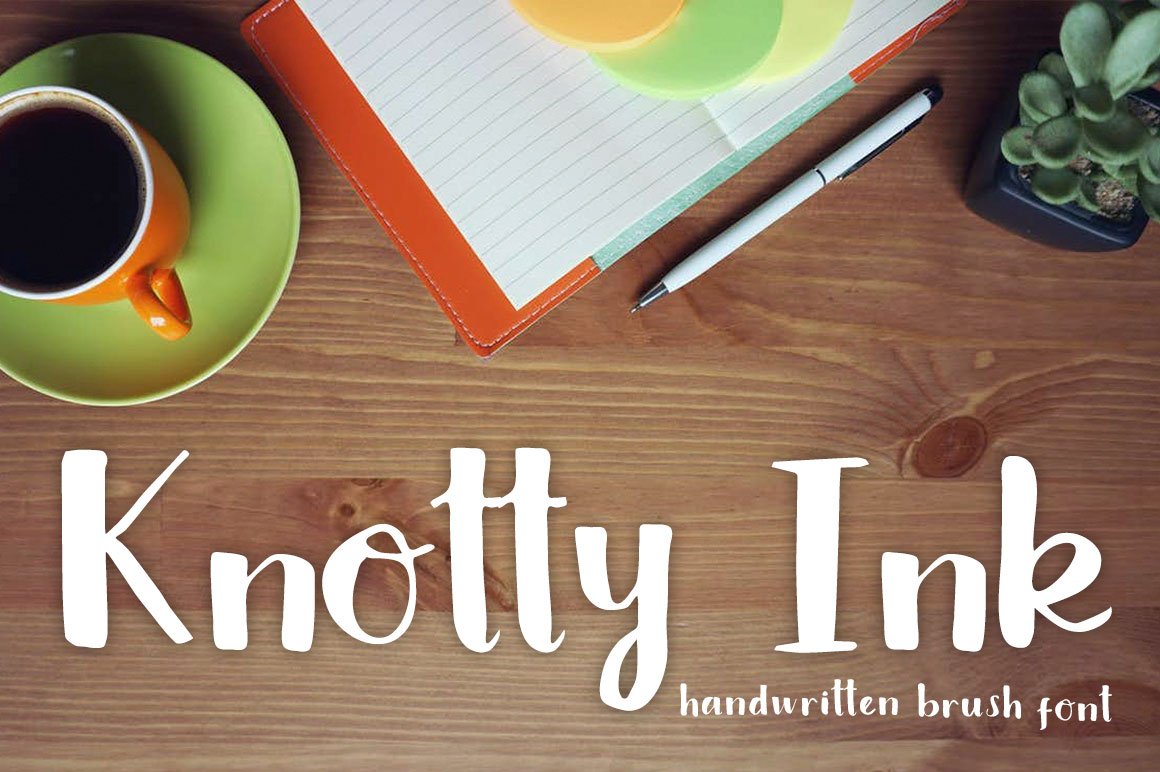 Knotty Ink Font cover image.