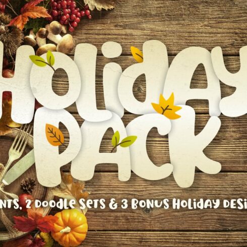 Holiday Font Pack cover image.