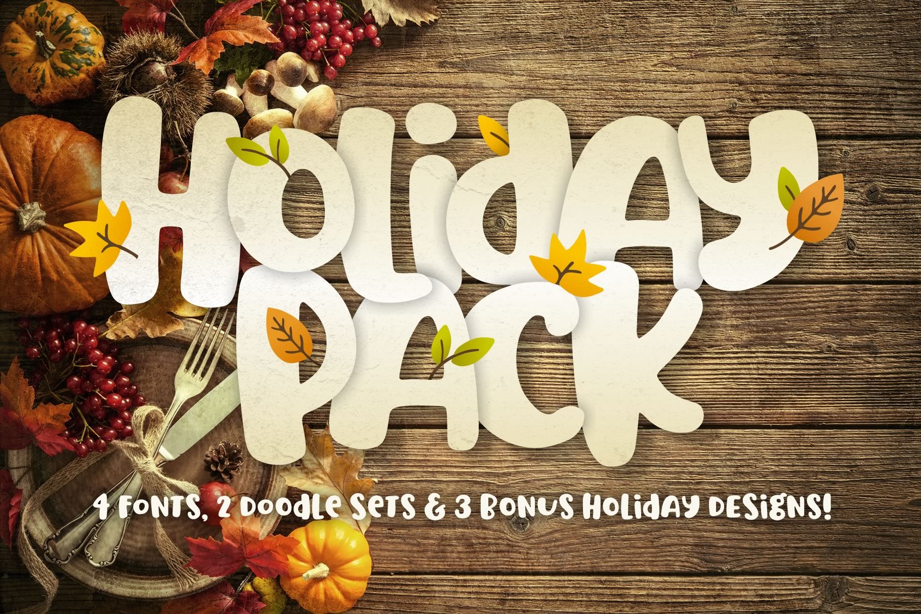 Holiday Font Pack cover image.