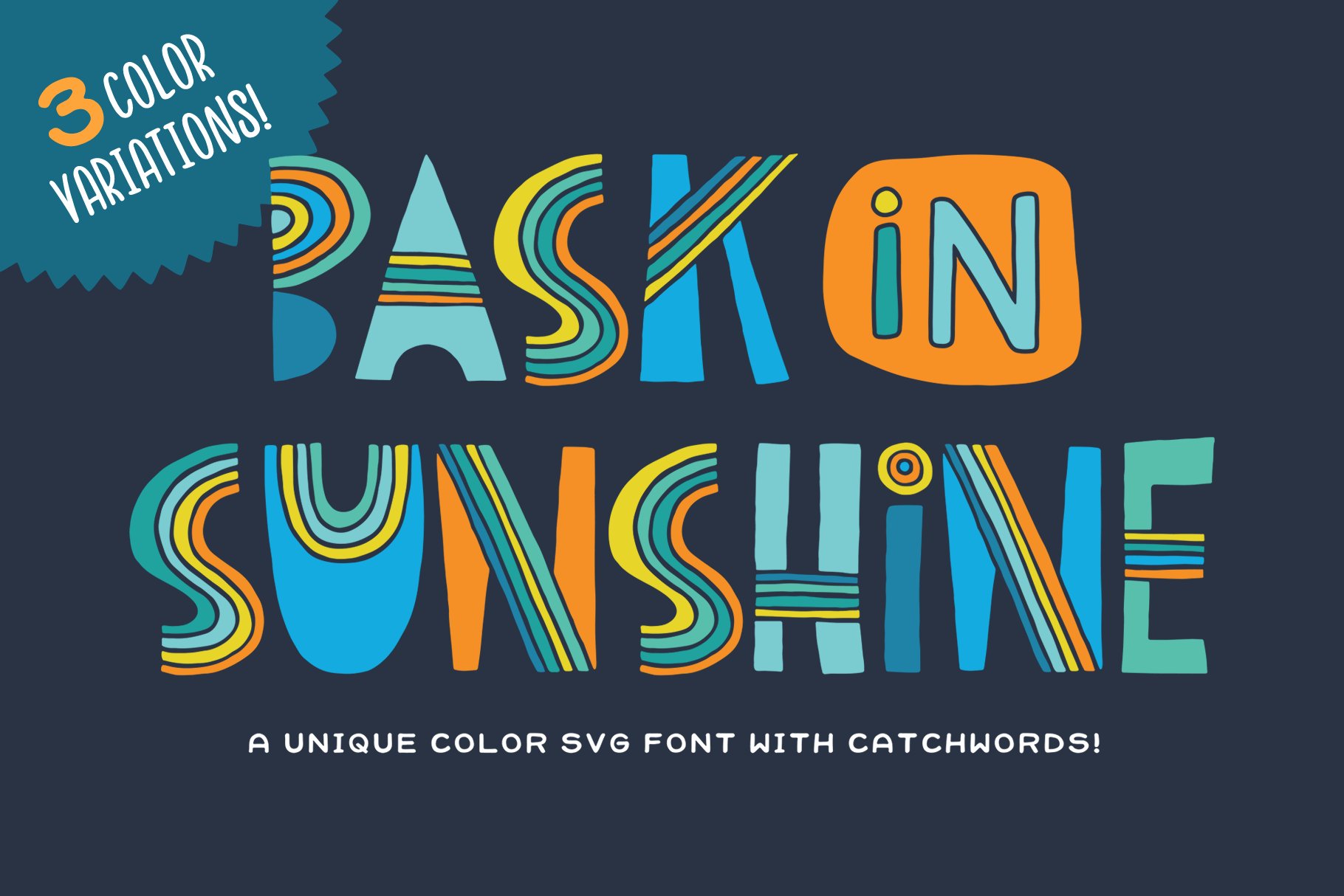 Bask in Sunshine Font cover image.