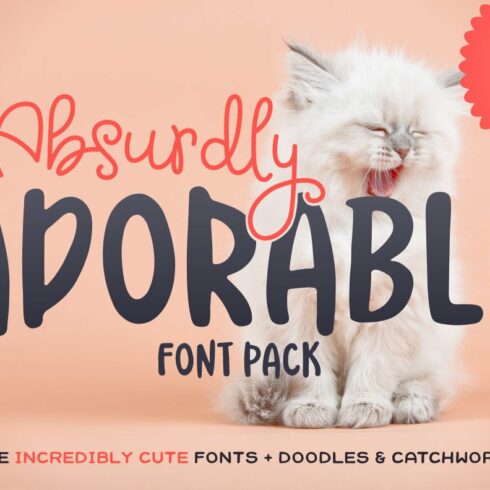 The Absurdly Adorable Font Pack cover image.