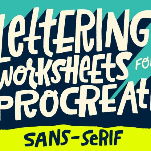 Sans-Serif Lettering Worksheetcover image.