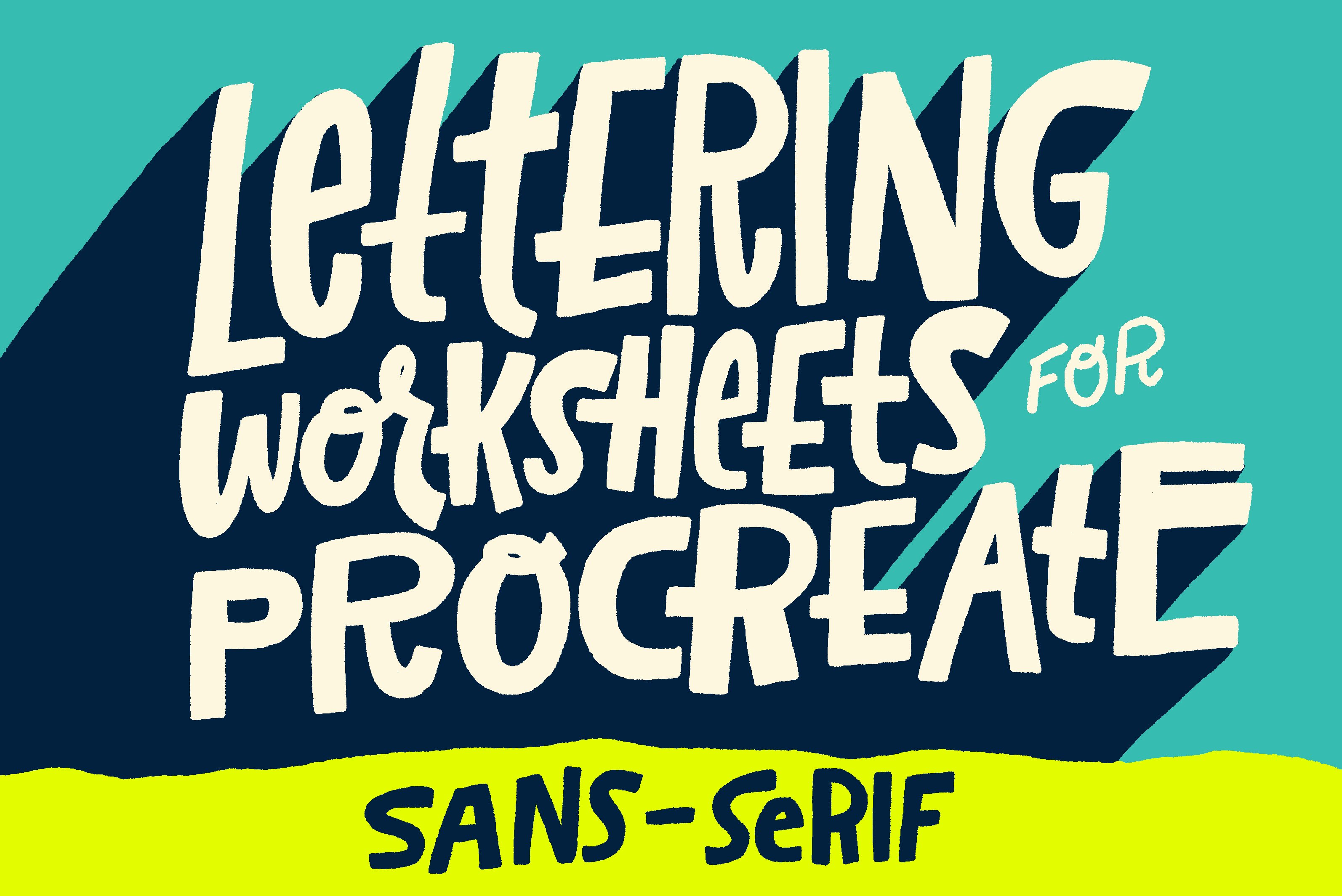Sans-Serif Lettering Worksheetcover image.