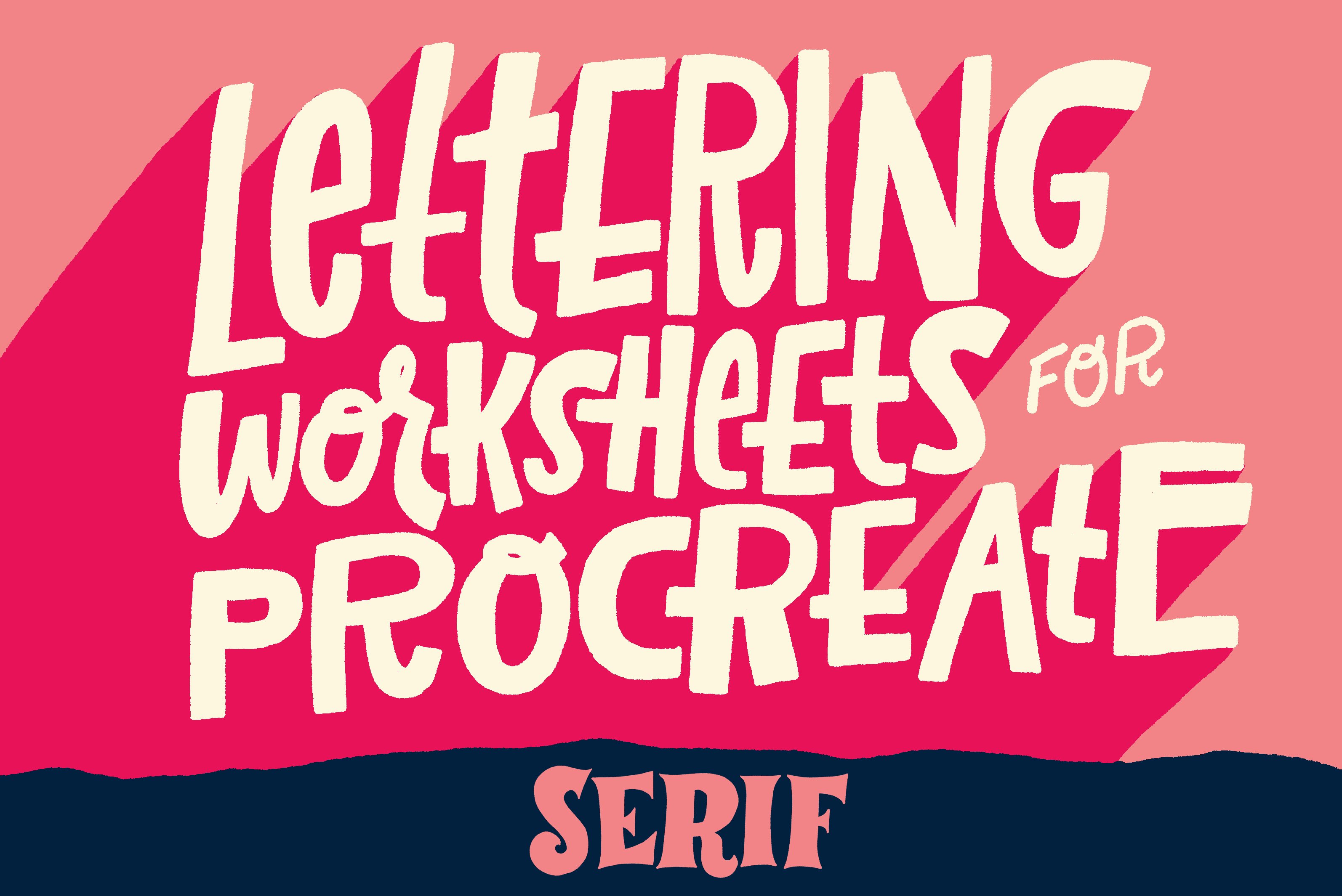 Serif Lettering Worksheetcover image.