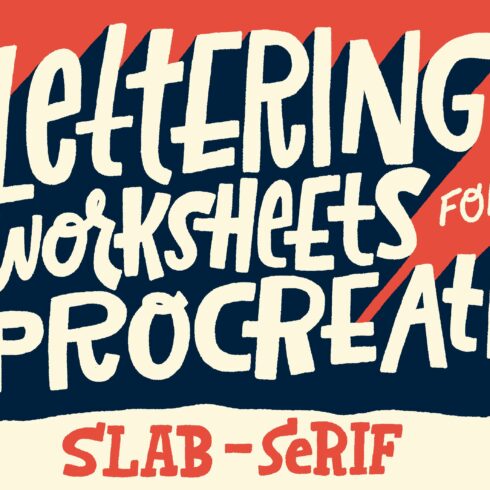 Slab-Serif Lettering Worksheetcover image.