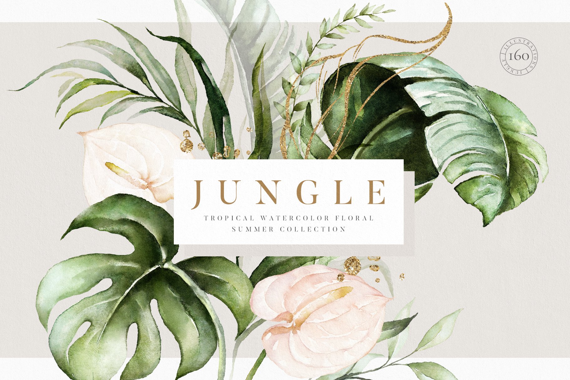 Jungle - Watercolor Tropical Floral cover image.