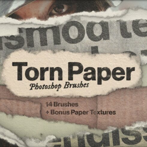 Torn Paper - Photoshop Brushescover image.