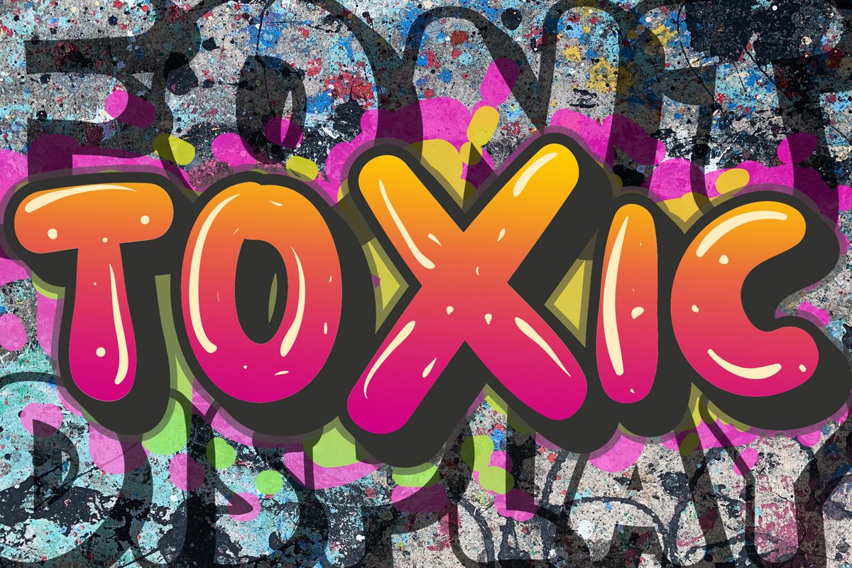 toXic // styled display font cover image.