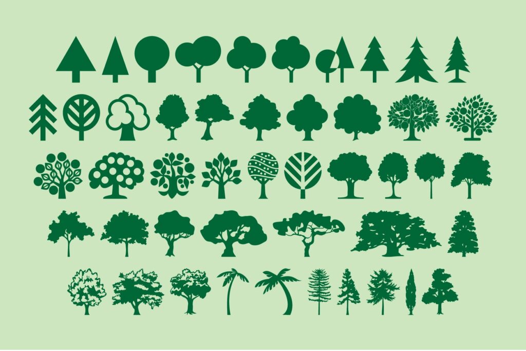 Flont Tree Tree Assortment Font – MasterBundles