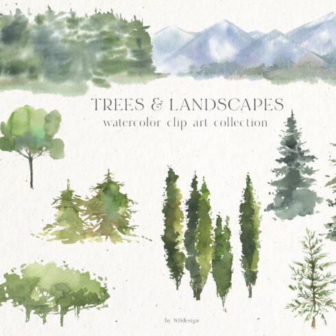 Trees & Mountains Watercolour cover image.