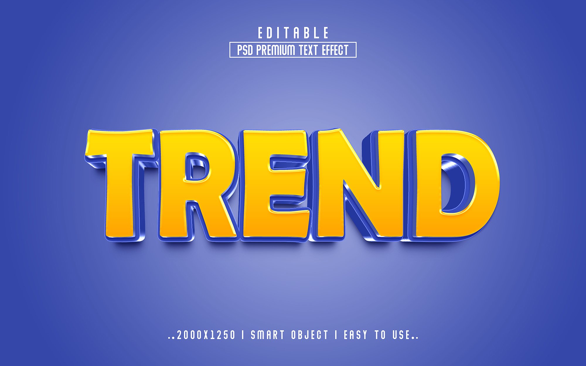 Trend 3D Editable Text Effect stylecover image.