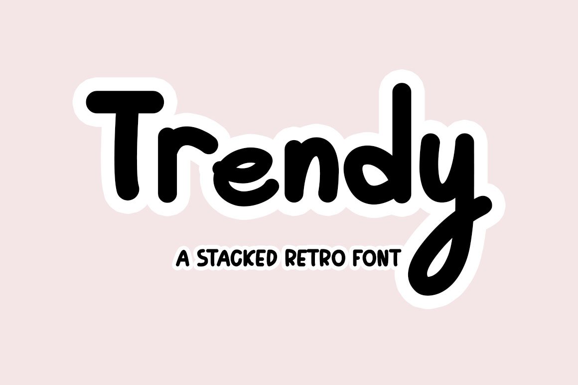 Trendy | Playful font cover image.