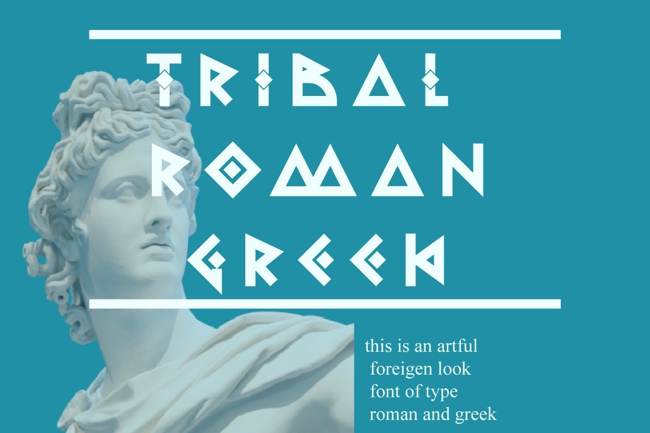 Tribalromangreek - Decorative Fontcover image.