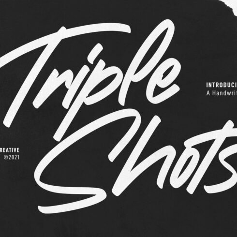 Triple Shots Handwritten Font cover image.