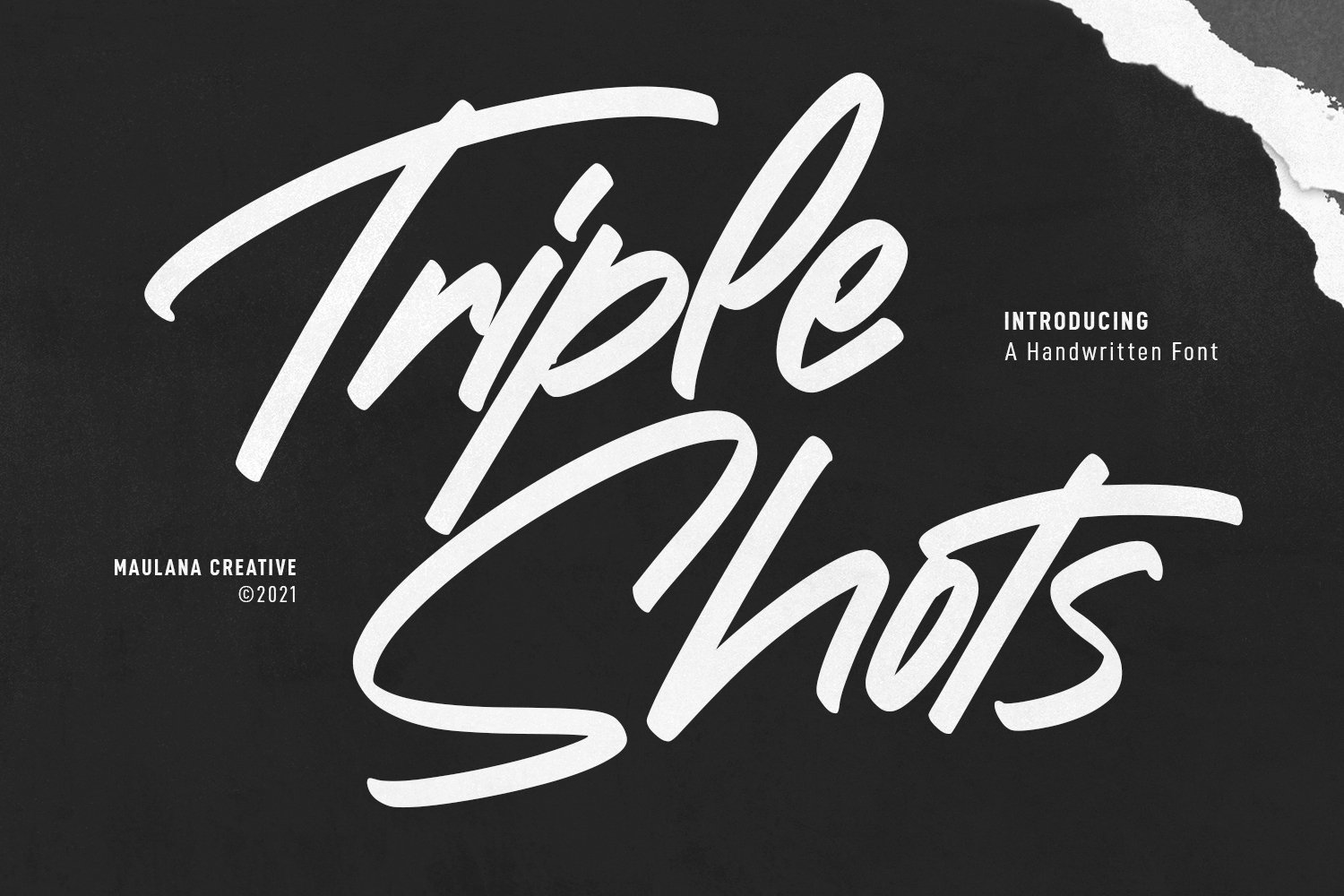 Triple Shots Handwritten Font cover image.