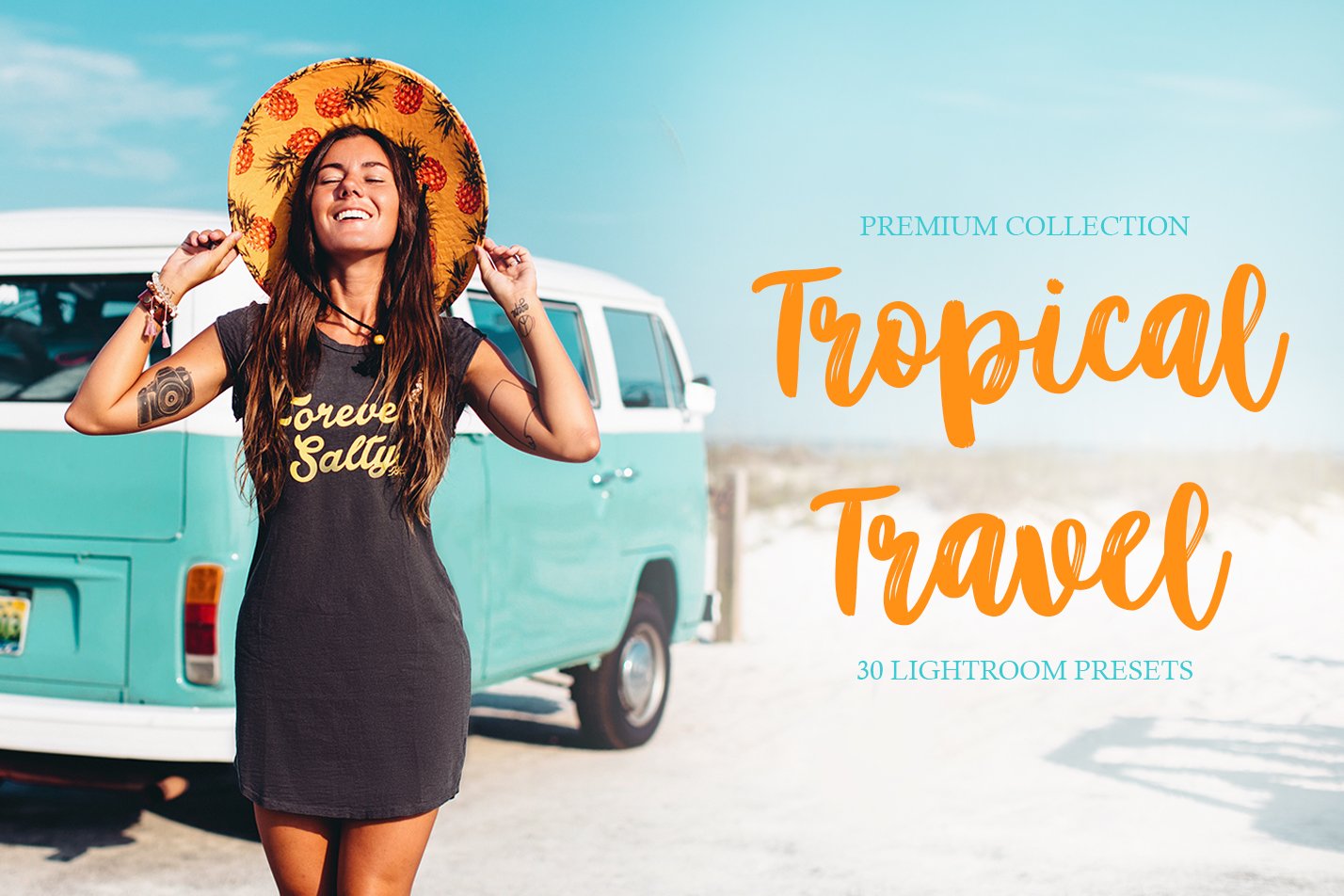Tropical Travel Presets Lightroomcover image.
