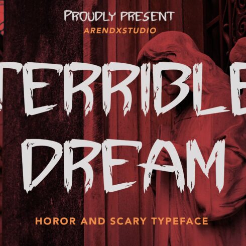 Terrible Dream - Horor & Scary Font cover image.