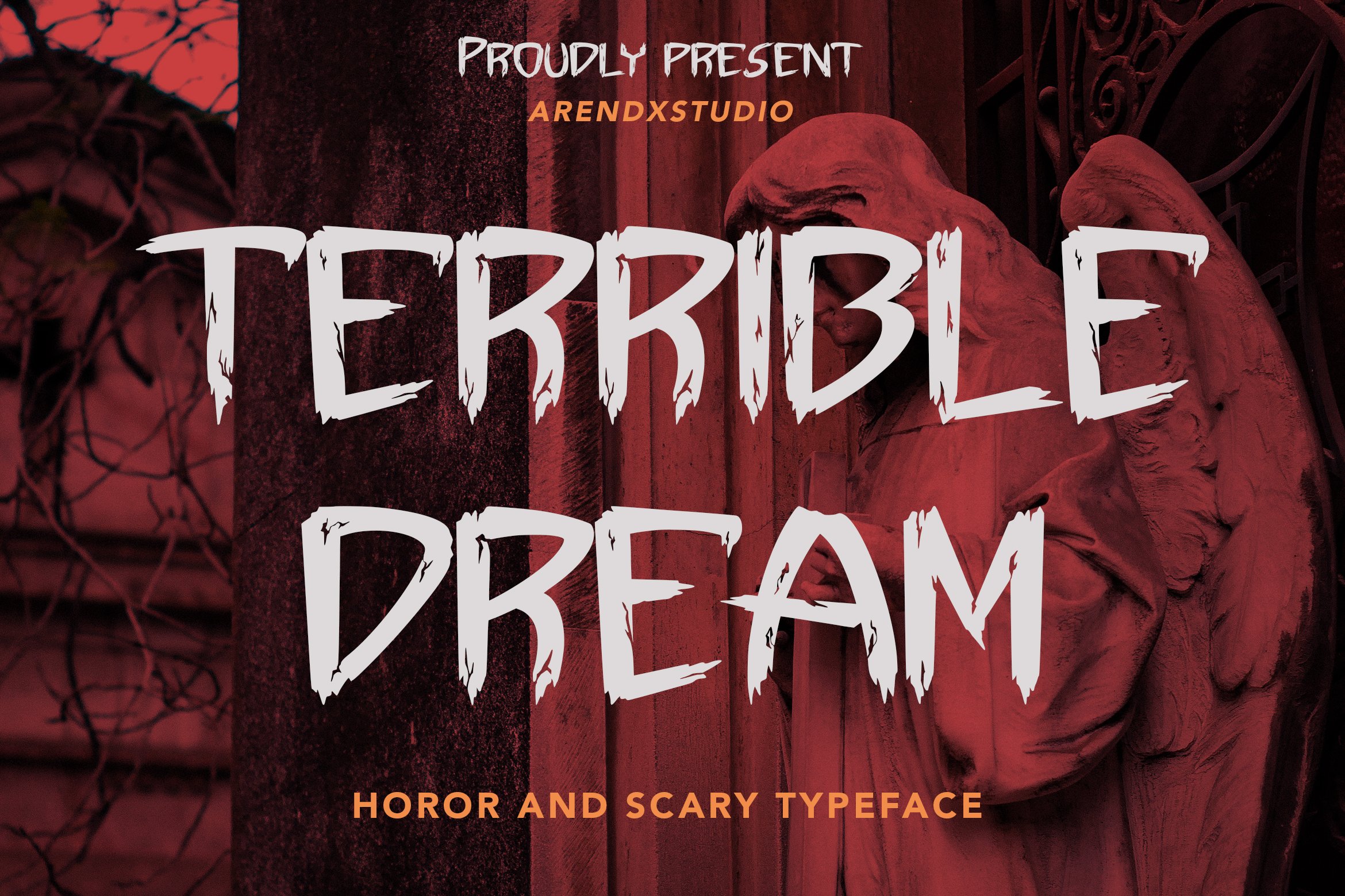 Terrible Dream - Horor & Scary Font cover image.