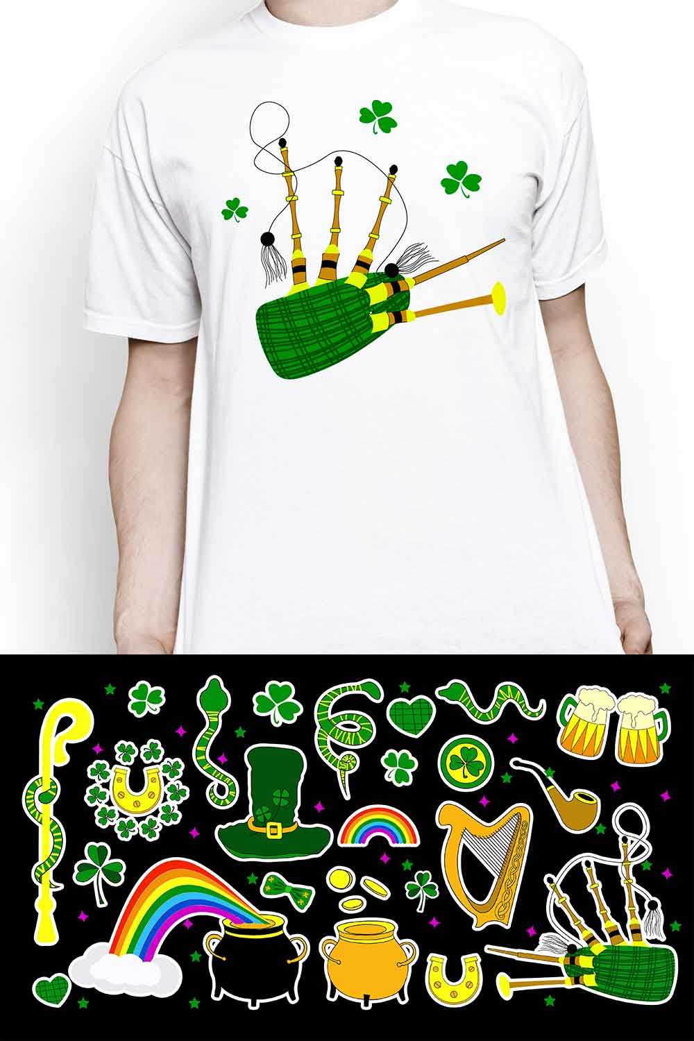 St Patrick\\\\\\\'s Day jpeg/png stickers pinterest preview image.