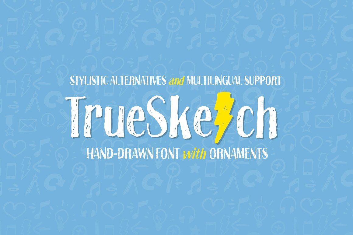 Truesketch + Bonus Ornament Font cover image.