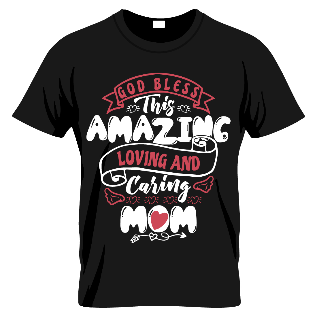 Loving and Caring mom t shirt cover image.