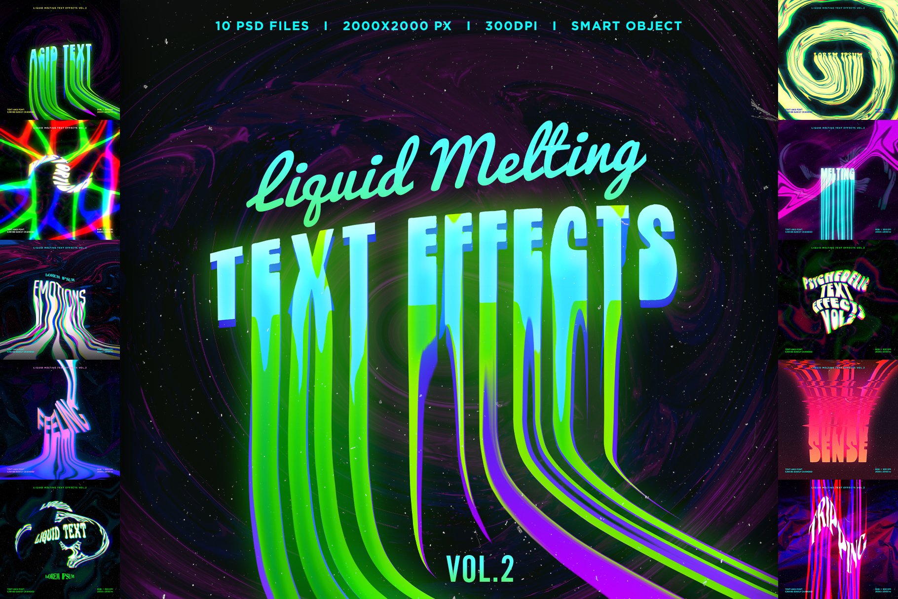 Liquid Melting Text Effects Vol.2cover image.