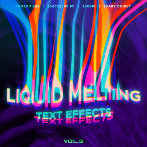 Liquid Melting Text Effects Vol.3cover image.