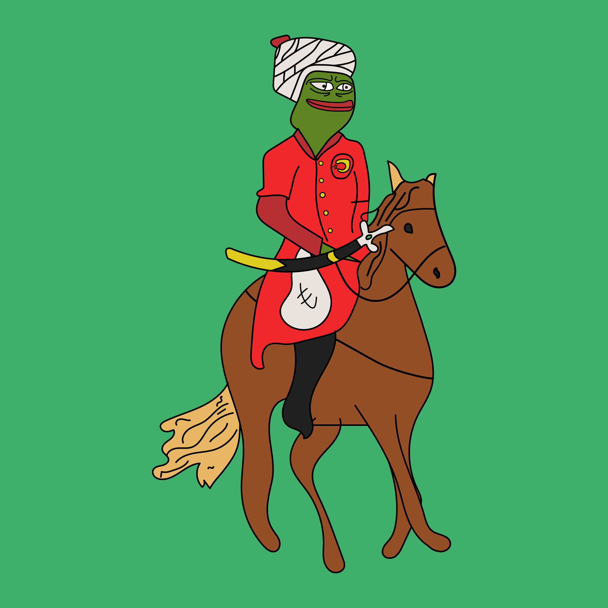 Ottoman Turkish frog Rider preview image.